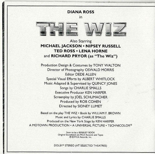 The Wiz (Original Soundtrack) - Various