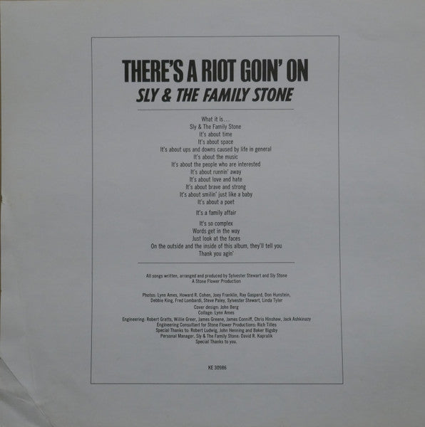 There's A Riot Goin' On - Sly & The Family Stone