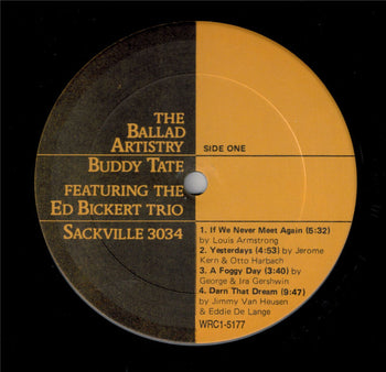 The Ballad Artistry Of Buddy Tate - Buddy Tate ft. The Ed Bickert Trio