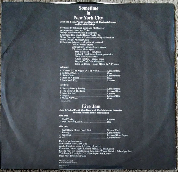 Some Time In New York City - Yoko, Ono & Lennon John/ Plastic Ono Band