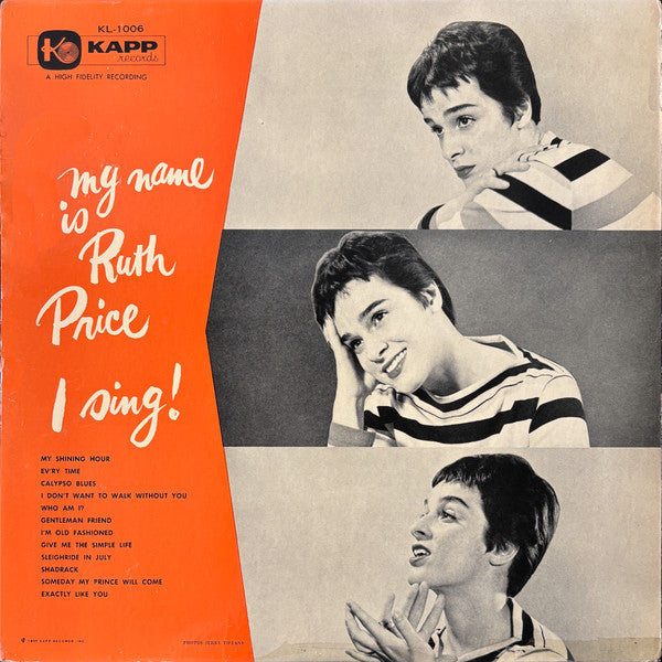 My Name Is Ruth Price . . . I Sing! - Price, Ruth