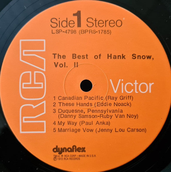 The Best Of Hank Snow, Vol. II - Snow, Hank