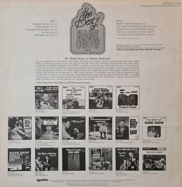 The Best Of Hank Snow, Vol. II - Snow, Hank