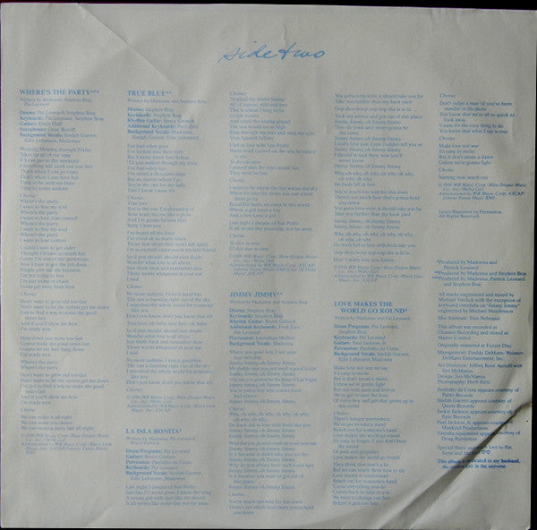 True Blue - Madonna