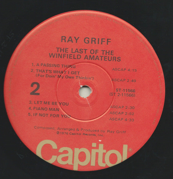 The Last Of The Winfield Amateurs - Griff, Ray