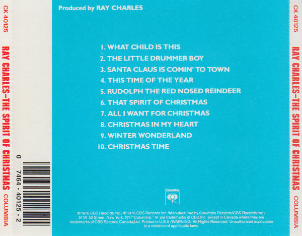 The Spirit Of Christmas - Charles, Ray