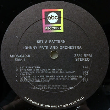 Set A Pattern - Pate, Johnny and Orchestra