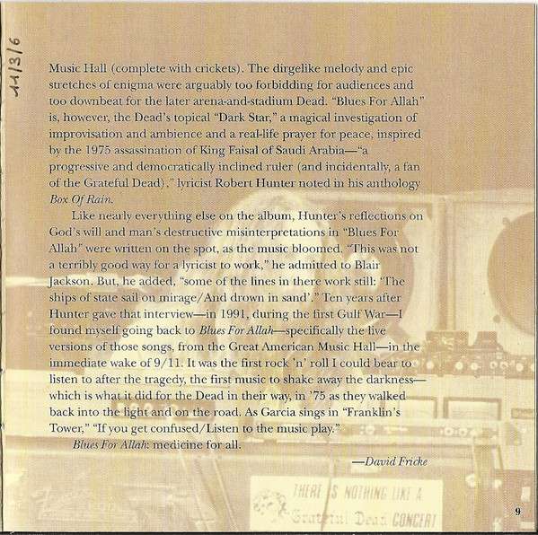 Blues For Allah - Grateful Dead