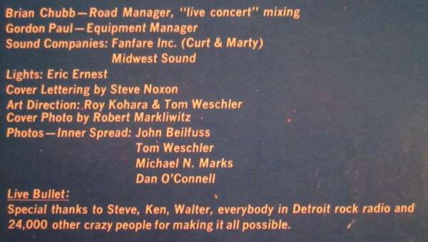 Live Bullet - Seger, Bob And The Silver Bullet Band
