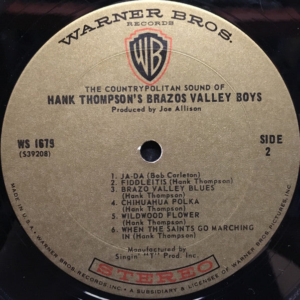 The Countrypolitan Sound Of Hank Thompson's Brazos - Thompson, Hank & Brazos Valley Boys