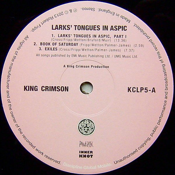 Larks' Tongues In Aspic - King Crimson