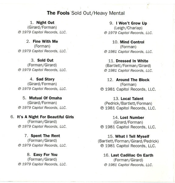 Sold Out / Heavy Mental - Fools, The