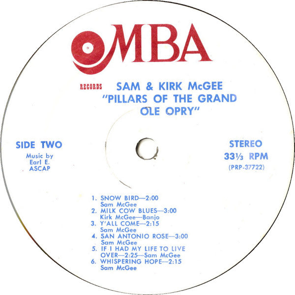 Pillars Of The Grand Ole Opry - McGee, Sam & Kirk