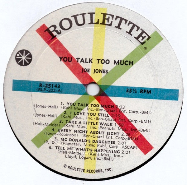 You Talk Too Much - Jones, Joe