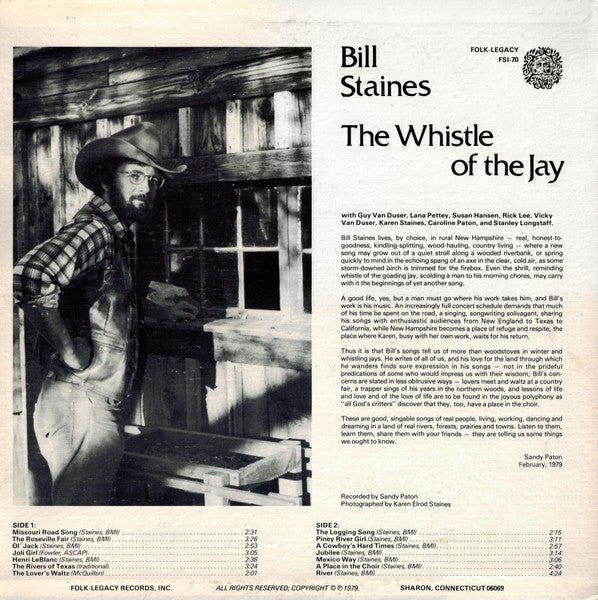The Whistle Of The Jay - Staines, Bill