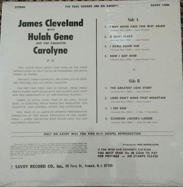 James Cleveland With Hulah Gene And Her Daughter C - Cleveland, Rev. James