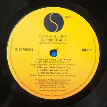 Remain In Light - Talking Heads