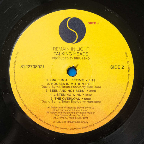 Remain In Light - Talking Heads
