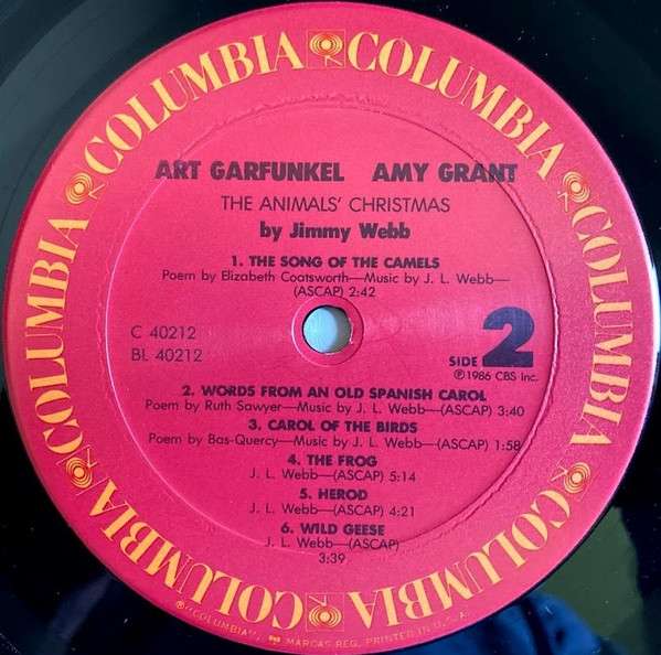 The Animals' Christmas By Jimmy Webb - Garfunkel, Art / Amy Grant