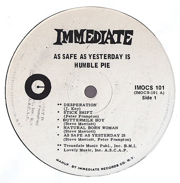 As Safe As Yesterday Is - Humble Pie