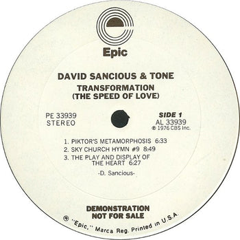 Transformation (The Speed Of Love) - Sancious, David And Tone
