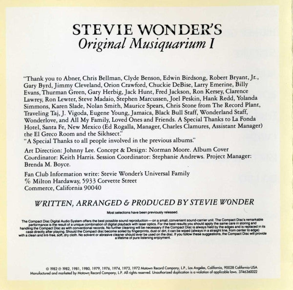 Original Musiquarium 1 - Wonder, Stevie