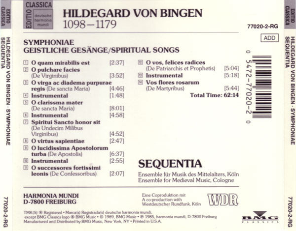 Spiritual Songs - Von Bingen, Hildegard