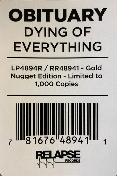 Dying Of Everything - Obituary
