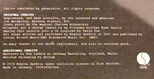 Songs - Spektor, Regina