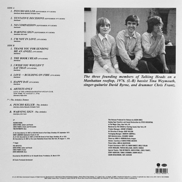 Tentative Decisions: 1974-1976 - Talking Heads