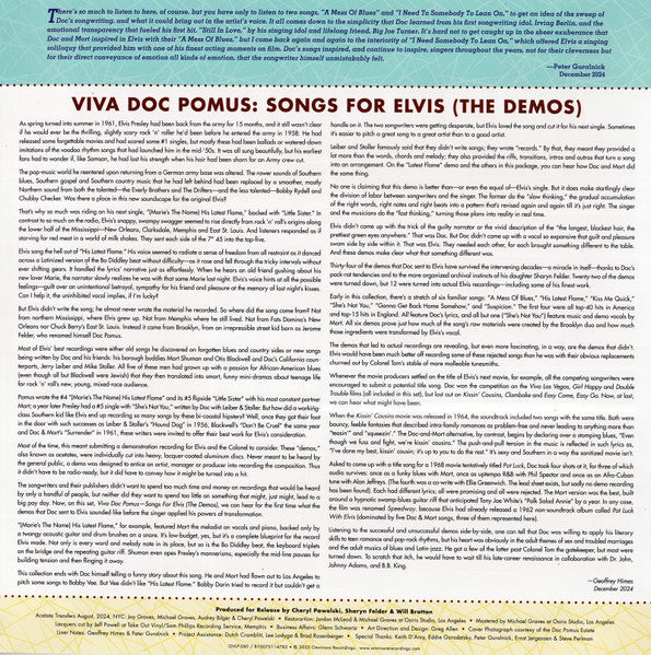 Viva Doc Pomus: Songs For Elvis (The Demos) - Pomus, Doc
