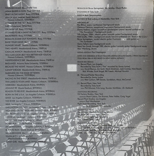 Live/1975-85 - Springsteen, Bruce & E Street Band