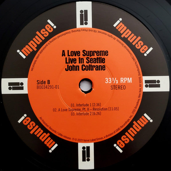 A Love Supreme: Live In Seattle - Coltrane, John