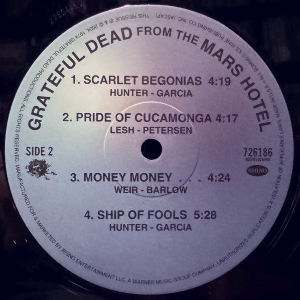 From the Mars Hotel - Grateful Dead