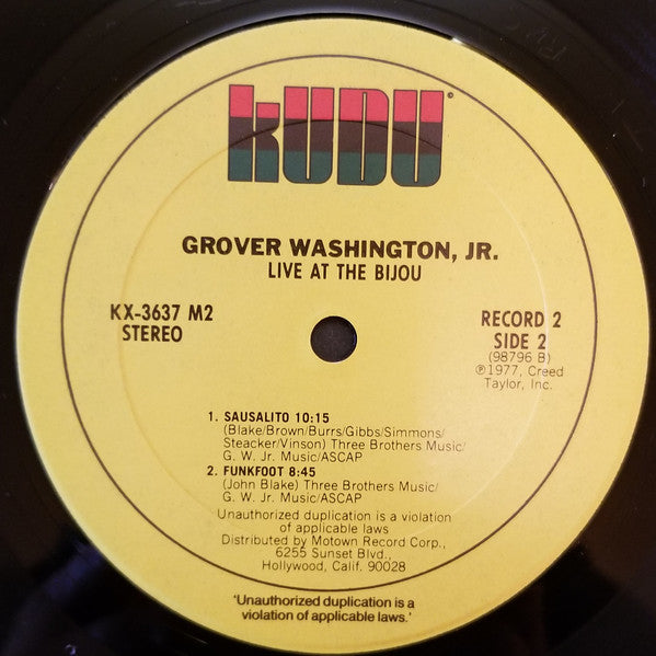Live At The Bijou - Washington, Jr., Grover