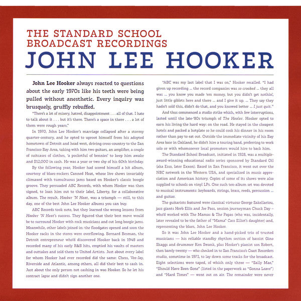 The Standard School Broadcast Recordings - Hooker, John Lee