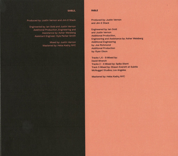 SABLE, fABLE - Bon Iver