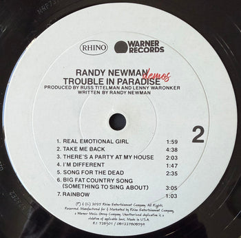 Trouble In Paradise: Demos - Newman, Randy