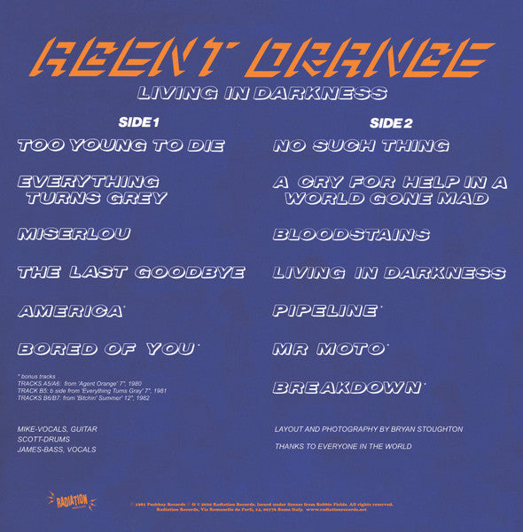Living In Darkness - Agent Orange