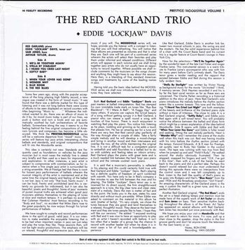 Moodsville, Volume 1 - Moodsville Acoustic Sounds Series [180g Back - Stoughton tip-on jacket and OBI] - The Red Garland Trio & Eddie "Lockjaw" Davis
