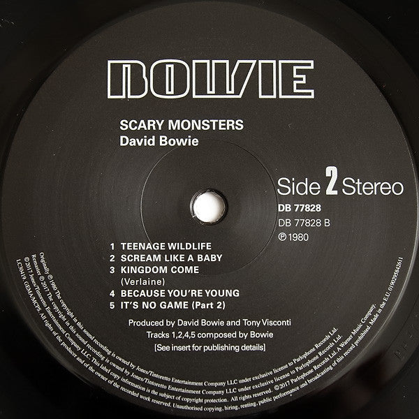 Scary Monsters (And Super Creeps): 2017 Remastered Version [LP] - David Bowie