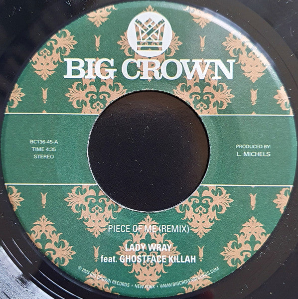 Piece Of Me (Feat. Ghostface Killah) B/W Joy & Pai - Lady Wray & Pete Rock