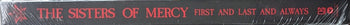 First And Last And Always - Sisters Of Mercy