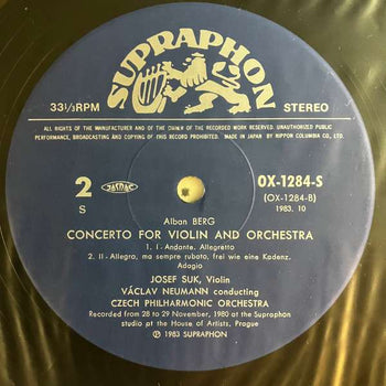 Czech Philharmonic Orchestra : Violin Concerto No1 - Bartok, Bela & Berg, Alban