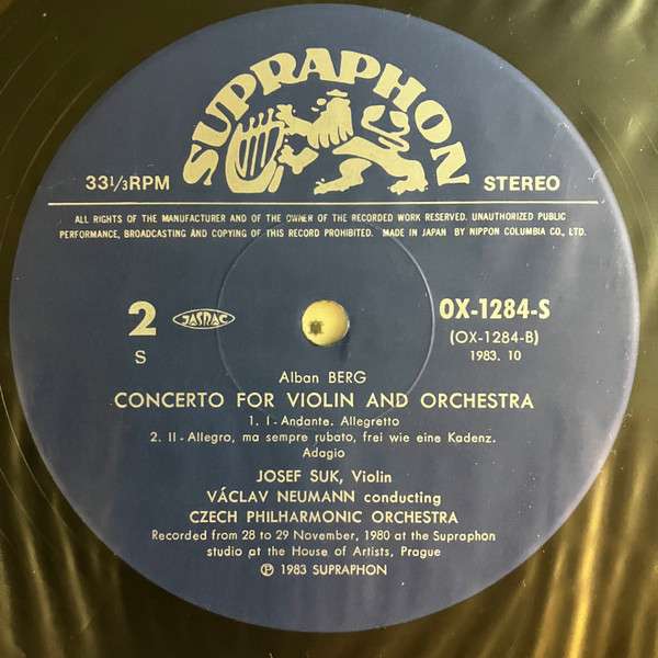 Czech Philharmonic Orchestra : Violin Concerto No1 - Bartok, Bela & Berg, Alban
