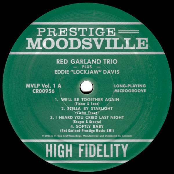 Moodsville, Volume 1 - Moodsville Acoustic Sounds Series [180g Back - Stoughton tip-on jacket and OBI] - The Red Garland Trio & Eddie "Lockjaw" Davis