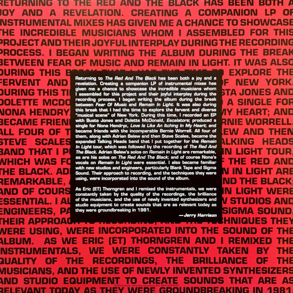 The Red And The Black - Harrison, Jerry