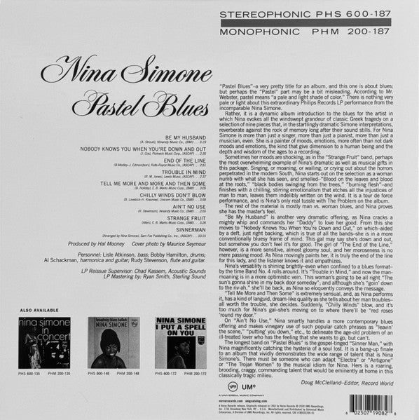 Pastel Blues - Simone, Nina