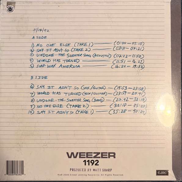 Pre-Order: 1192 - Weezer [LP]