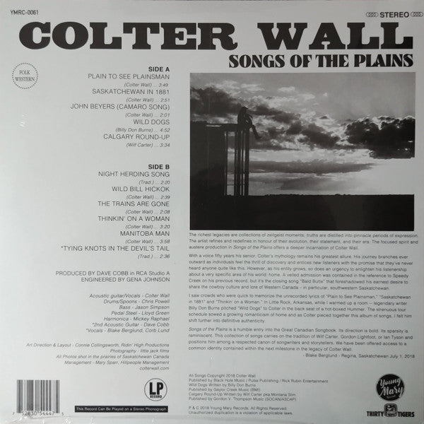 Songs Of The Plains - Wall, Colter